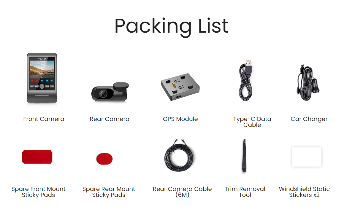 packing list